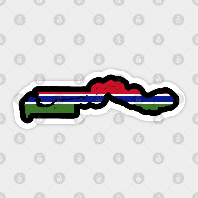 Gambia Flag Map Sticker by Historia